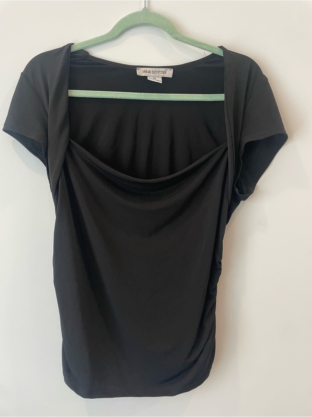 Urban Outfitters Black Square Neck Short Sleeve Tee